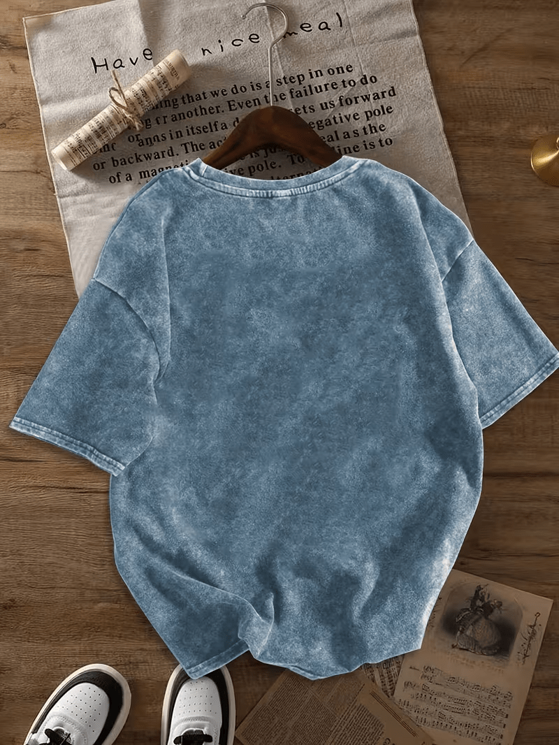  Daisy Print Crew Neck Sho...